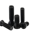 Heavy Duty Alloy Steel Torx Screws Providing Rock Solid Grip And Precision Fitment For Auto Repairs And Industrial Builds That Are Truly Badass And Built To Take A Beating, black metric fasteners in various sizes.
