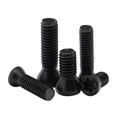 Heavy Duty Alloy Steel Torx Screws Providing Rock Solid Grip And Precision Fitment For Auto Repairs And Industrial Builds That Are Truly Badass And Built To Take A Beating, black metric fasteners in various sizes.