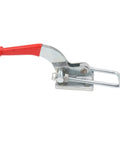 Beefy Heavy Duty Adjustable Toggle Latch Clamp Grip Up To 4008 Lbs for machinery with red handle, zinc-plated iron view