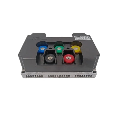 Pro Grade 5000W Mid Drive Hall Motor With Nd72450 Fardriver Controller For Electric Mopeds controller view with connectors and housing.