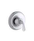 Forté Sculpted Rite-Temp Valve Trim With ADA Lever, Polished Chrome, Pressure-Balancing Diaphragm Maintains Outlet Temperature