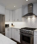 Modern kitchen with Hardwire LED Kitchen Lighting Kit With 10 Panels, Dimmable Cool White 6000K Under Cabinet Lights, 40W Driver installed.