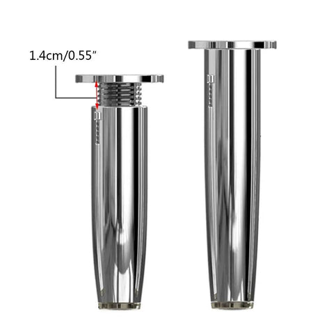 Adjustable Metal Furniture Legs In Zinc Alloy Replacement Feet For Sofa Cabinet And Coffee Table - White 120mm Height, detailed view