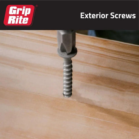 Exterior Deck Screws For Treated Lumber With PrimeGuard Coating Coarse Thread Bugle Head No 9 By 3 Inch In Gray 1 Lb Box for installation