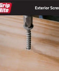 Heavy Duty Exterior Deck Screws For Pressure Treated Lumber Phillips Bugle Head Coarse Thread 1 1/4 In By 9 Gauge PrimeGuard Rust Resistant Finish One Pound Box Pack in action driving into wood.