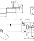 Top Tier JGY 370GB Worm Gear Motor With Encoded Output diagram showing dimensions and details for robotics projects.