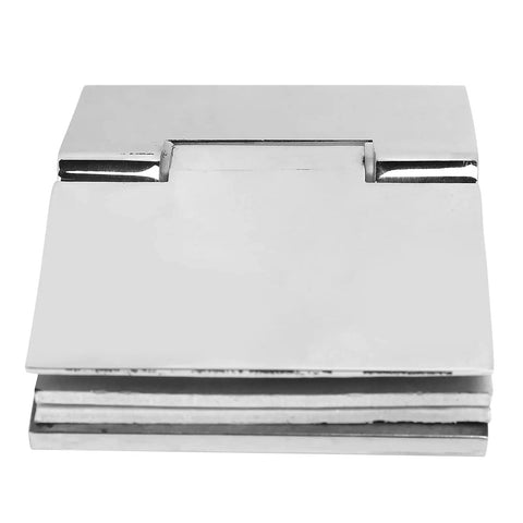Heavy Duty 304 Stainless Steel Beveled Double Sided Shower Door Hinge With Complete Installation Kit Fits 8 To 12 Mm