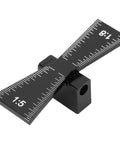 Heavy Duty Aluminum Alloy Dovetail Marking Gauge And Woodworking Scriber Ruler For Cork And Solid Hardwood Joinery Featuring Hella Precise Scale Etchings With A No Fuss Design, showing precise angles and engraved slots.