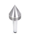 MT2 Live Center 60 Degree 2-1/2 X 1-11/16 Precision Lathe Center for Metal Lathe and CNC Work, steel, front view