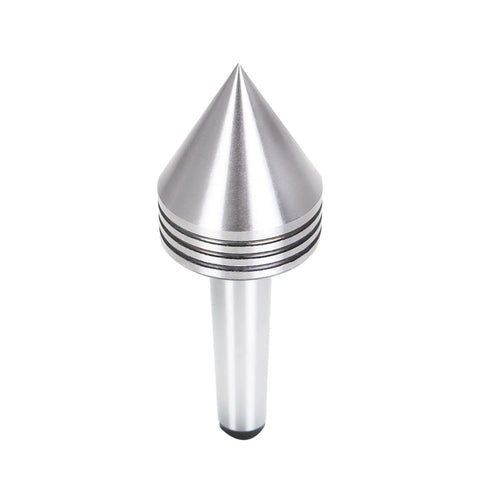 MT2 Live Center 60 Degree 2-1/2 X 1-11/16 Precision Lathe Center for Metal Lathe and CNC Work, steel, front view