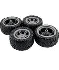 4 Piece 60mm Toy Car Wheel Set With Rubber Tires And 3mm Shafts For RC Cars Trucks Robots And DIY Model Projects Rad Replacement Part For Hobbyists And Kid Builders Kit Builds