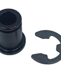 Aluminum Shifter Cable Bushing Kit For GM 4 Speed Automatic Transmissions DIY Friendly Fix That Saves Time And Money For Chevrolet Blazer S10 Silverado GMC Oldsmobile Isuzu 1994 To 2007 shown with black aluminum bushing and e-clip.