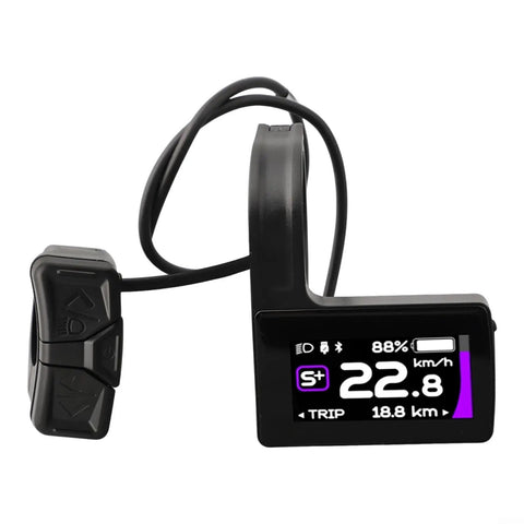 Premium Can Bus E Bike Display For Bafang M560 M600 M820 Mid Drive Motors featuring Glowing Tft Lcd Screen For Sharp Readings And Smooth Control On Any Ride You Gotta Take. black TFT LCD e-bike display with handlebar remote