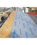 Top Shelf Synthetic Roof Underlayment Roll Heavy Duty Water Blocked Roofing Felt Alternative with Tough Woven Core on smooth deck.