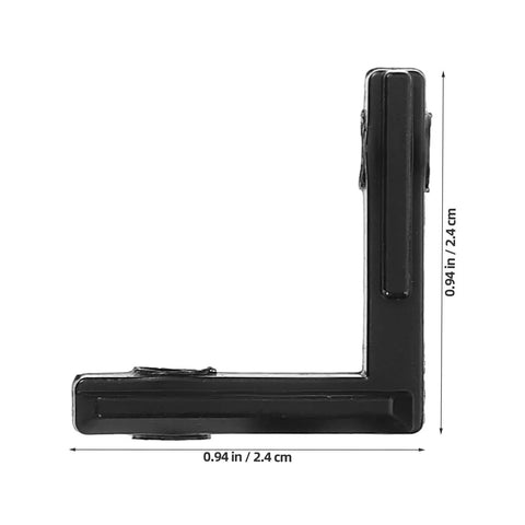 L-Shape interior corner connector, 0.94 in size, zinc alloy, for T-Slot profiles. Level Up Your Build With These Sick L-Shape Interior Corner Connectors For 2020 T-Slot Aluminum Profiles, Featuring Hella Secure Concealed Hardware And Perfect 90 Degree Angles For Shelves, Cabinets And Workbenches.