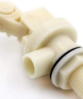 2 Pack Float Valve Automatic Water Dispenser For Pets And Livestock Stable Shut Off Half Inch Inlet Auto Waterer Bowl Fill Adjustable Arm Trough For Horses Cattle Sheep Pigs And Dogs, white plastic