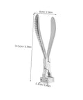 Eyeglass Adjustment Pliers for Nose Pad Screws Quick Fix Tool with dimensions shown for precise repairs and DIY eyewear adjustments.