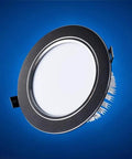 WKNHHL Recessed Lighting Housing Trim Kits Rendering Black Led Downlight in aluminum design for indoor use.