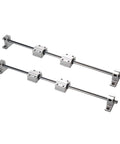 Get This High Precision Linear Guide Rail Kit Featuring Two 8mm Optical Axis Rods With Smooth Bearing Steel Construction For Zero Stick Slip Motion Perfect For Your Next 3D Printer Or CNC Machine Tool Build Upgrade Your Setup Today. 8mm steel linear guide rail kit with bearing blocks