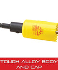 Deep Cut Hole Saw With Arbor And Abrasion Resistant HSS Teeth For Quick Cuts Through Metal Steel And Wood 2 Inch Diameter