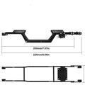 Dimensions of Aluminum RC Crawler Chassis Frame For TRX4M 1 18 Scale Universal LCG Style Easy Install Upgrade Kit