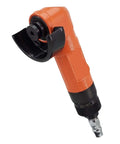Heavy Duty Pneumatic Angle Grinder Featuring 2 Inch Precision Die Cutting Capability And Air Powered Metal Grinding Design Built For Tight Spots And Tough Fabrication Jobs Offering Zero Hassle Setup And Knockout Performance For Daily Shop Workflow - orange body with black guard.