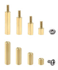 Premium M2.5 Brass Standoff Kit With 280 Pieces Of Male And Female Spacers, Stainless Steel Screws And Nuts For Electronics, Robotics, And DIY Projects, brass spacers set