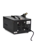 Awesome 853D Dual Display Soldering Hot Air Rework Station With Power Supply angled view showing rear and power connection.