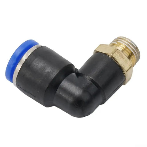 1/8 Inch L Fitting Connector Tube For 8mm OD Tire Changer Machines Pro Grade High Pressure Quick Connect Heavy Duty Steel
