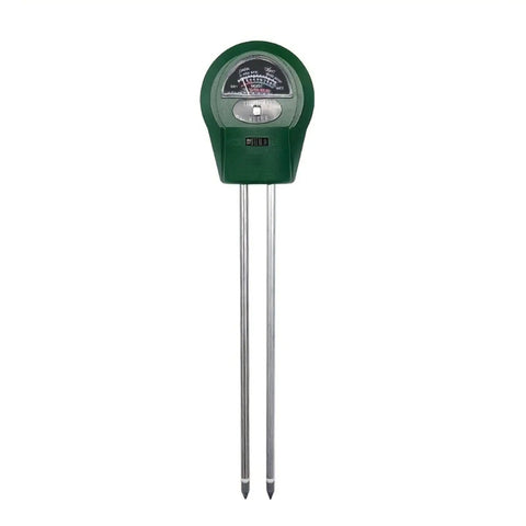Three In One Soil Test Kit With Moisture Meter pH Meter And Fertility Tester for garden and houseplants showing metal probes