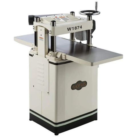 Heavy Duty 15 Inch Fixed Table Planer With A Beefy Three Horsepower Motor And Ridiculously Sharp Helical Cutterhead For Crushing Lumber And Smoothing Boards Like Butter Daily