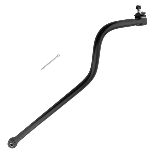 Dodge Ram Front 7Pc Inner Outer Tie Rod Track Bar Drag Link Kit For 1998 1999 4WD Fits Ram 1500 And Ram 2500 Direct Fit OEM Grade Heavy Duty Steel Replacement With Precision Tolerances And Easy Installation. black steel track bar with tie rod end and cotter pin