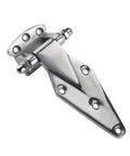 Heavy Duty Stainless Steel Door Hinge For Freezer Refrigerator And Commercial Ovens Featuring Secure Gate Locks Built Like A Tank Top Shelf Gear For Smooth Swap Outs No Drama Needed angle view of polished hinge