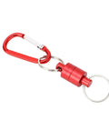 Red Powerful Magnetic Keychain With Aluminum Alloy Quick Release Buckle, Lightweight Portable Key Holder for Easy Access to Tools and Bags.