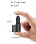 Straight Fire 3 Usb Car Charger Adapter Fast Charging Cigarette Lighter Plug dimensions shown in hand, 3.9x2.1 inches, lightweight 1.9 ounces.