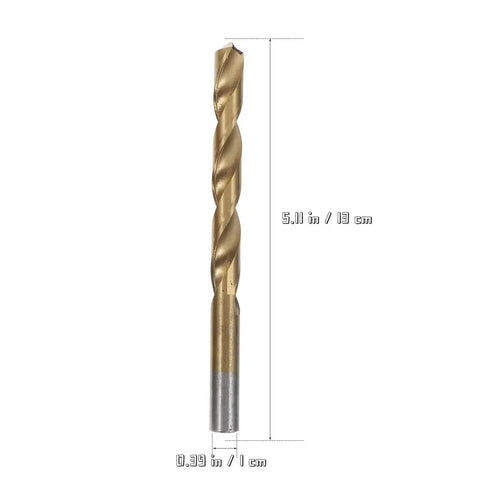 Sick 19 Piece Cobalt Impact Drill Bit Kit Made From High Speed Steel Twisted Bits Ultimate Set For Cutting Metal Wood Plastic And All Your DIY Engineering Projects In Style, 5.11 in drill bit