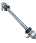 High Grade Carbon Steel Front Hub Axle For Road And City Bikes Featuring 140 Mm Length With Three Eighths Inch Diameter Painted Silver Finish