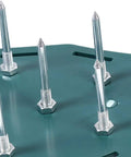 Close-up of spiked soles on Ultimate Lawn Aerator Shoes with durable PP plastic and iron nails for quick soil loosening