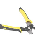 Heavy Duty Multifunctional Wire Stripper And Cutter High Hardness Alloy Steel Design With Comfortable PVC TPR Grip, compact tool for electrical work.