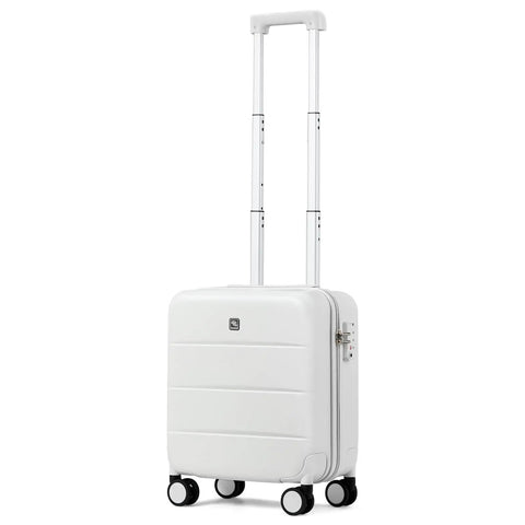 16 Inch Underseat Carry On Luggage With Spinner Wheels Hard Shell Suitcase For Airline Approved TSA Travel Gear Lightweight 29L