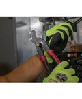 Pro Grade Journeyman High Leverage Cable Cutter And Wire Stripper in use cutting cable