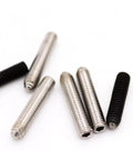 Heavy Duty 304 Stainless Steel Socket Set Screws Black Oxide Metric M8 M10 M12 lying on a white surface.