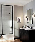 Braelyn 9.5 Inch Olde Bronze One Light Wall Sconce With Clear Seeded Glass Dope Industrial Vanity Lighting in modern bathroom