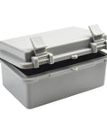 Outdoor ABS Plastic Electrical Enclosure Box Weatherproof and Dustproof IP65 Rated, 100x150x70 mm, open lid, rugged housing