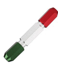 Pin Gauge Handle For Go No Go Gauges, Aluminum Alloy Double End Clamp Handle In Green Red, 0.3 To 16mm Range, Dimensional Measurement Accessories, Durable Precision Tool, shown on white