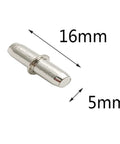 Heavy Duty Shelf Pins 120 Pack Nickel Plated Furniture Shelf Supports 5 Millimeter X 16 Millimeter close-up view