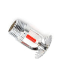Drop In Ready Pendent Fire Sprinkler Head 68 Degree Heat Activation Smooth Fire Extinguishing Systems, showing chrome finish and red glass bulb.