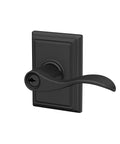 Wakefield Trim Keyed Entry Lever in Matte Black for Doors, reversible right or left swing, easy install, durable hardware