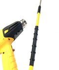 Heat gun with Pole Spear Shrink Grip Glue Lined 2 Pack Black Fits 3/8, 1/2 and 5/8 Inch Polespears 7 Inch Long Heat Shrink Tubing