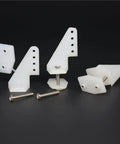 Ten Sets Of Nylon RC Airplane Control Horns W13xL18xH25mm With Four Holes And Screws For Aileron And Rudder Linkages